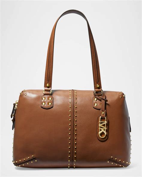 michael kors sylvie large studded|Astor Large Studded Leather Tote Bag .